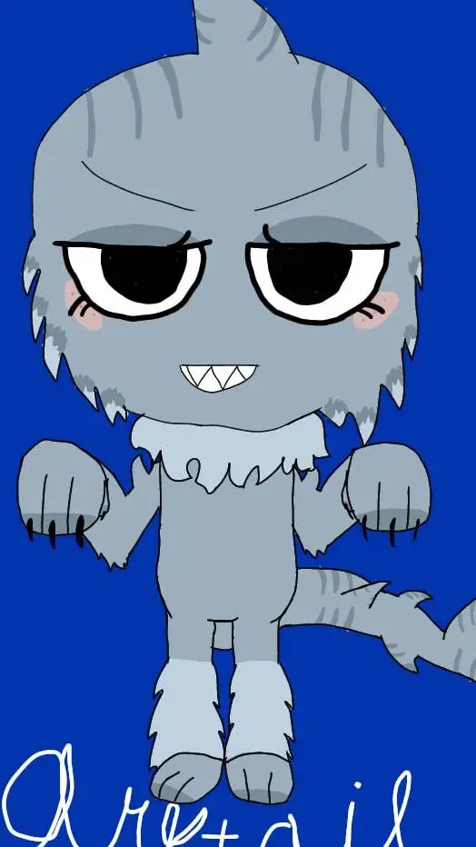 ai character: Sharktail (OC)  background