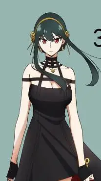 ai character: yor forger  background