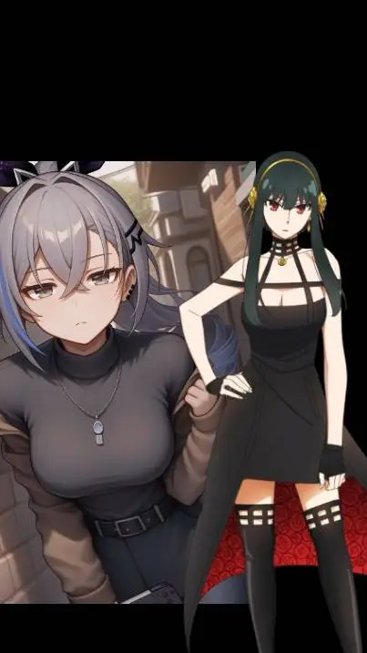 ai character: sliver wolf X yor background