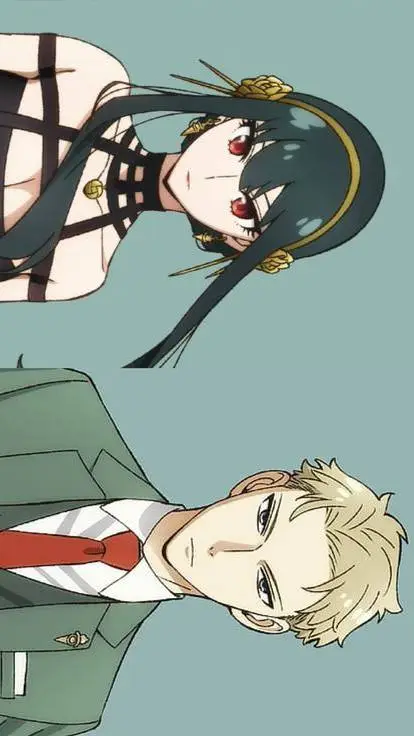 ai character: yor and loid  background