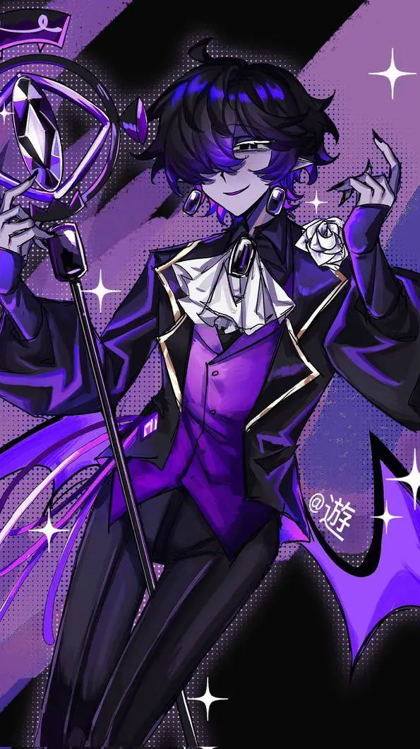 ai character: ●Black Sapphire○ background