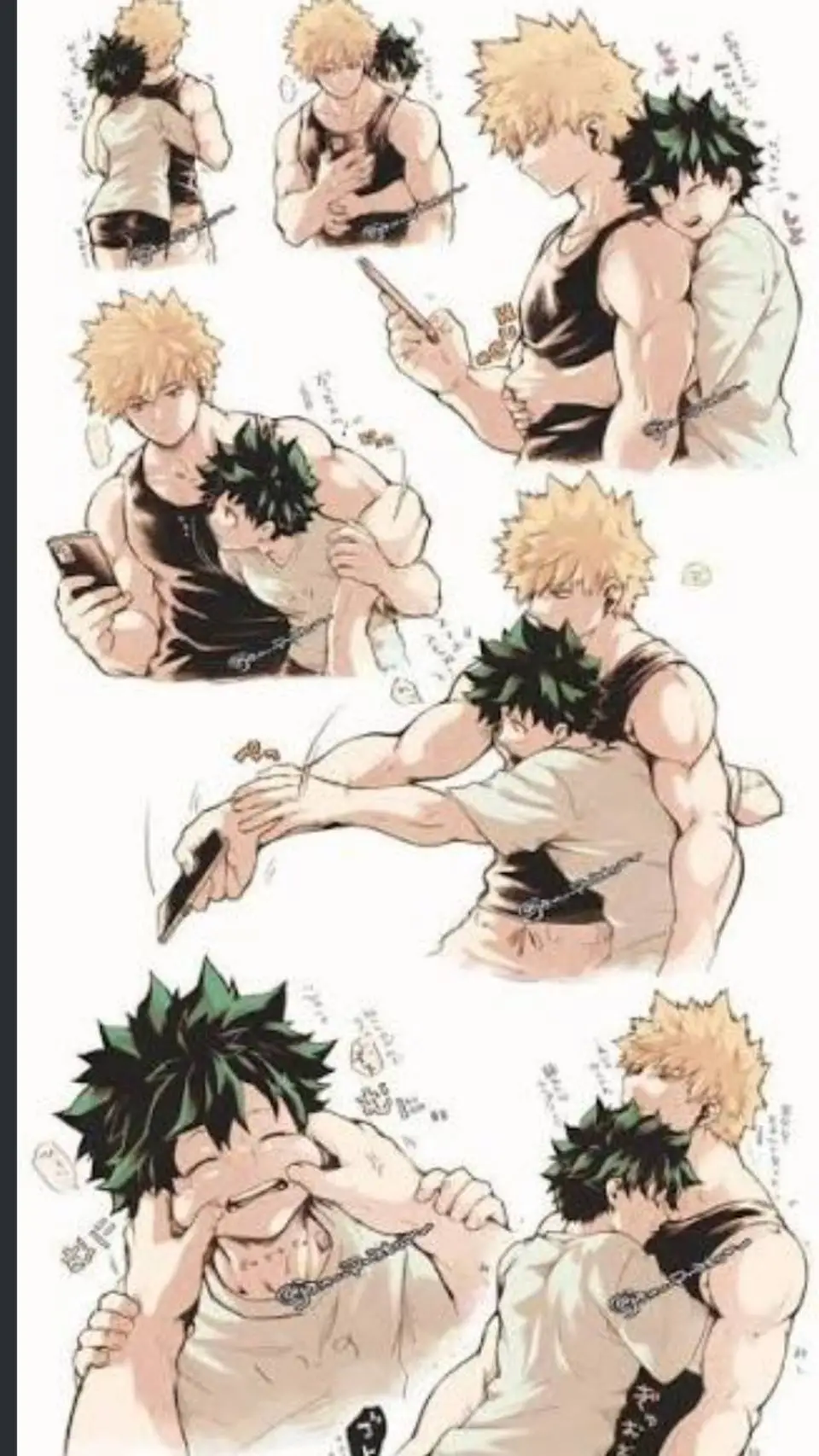 ai character: bakugo and deku background