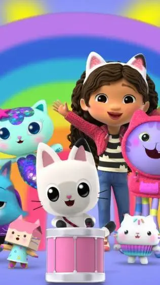 ai character: Gabby's Dollhouse background