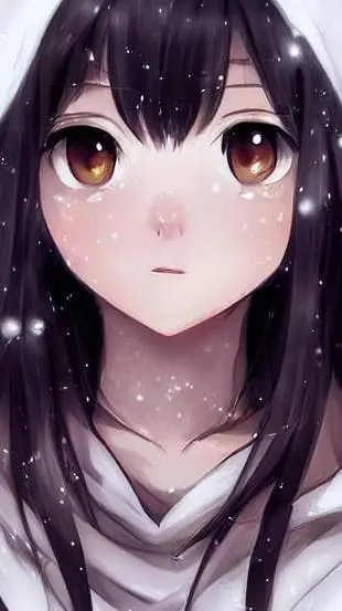 ai character: Snow  background