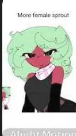 ai character: female sprout background