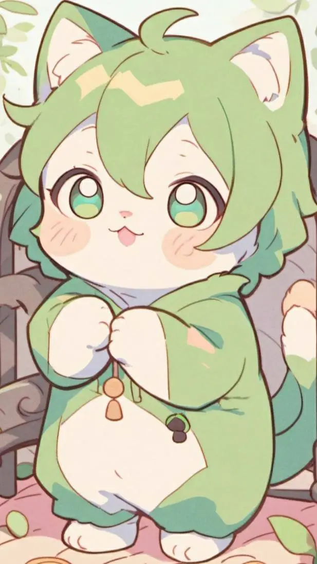 ai character: amber cute hybrid background