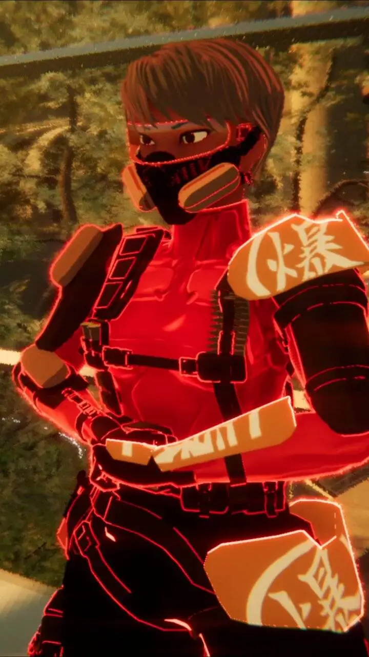 ai character: BANG BANG FIRE background