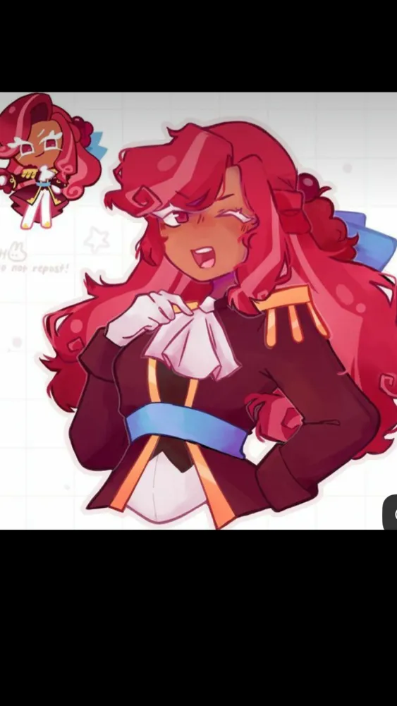 ai character: Raspberry cookie background