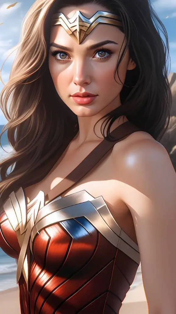 ai character: wonder woman background