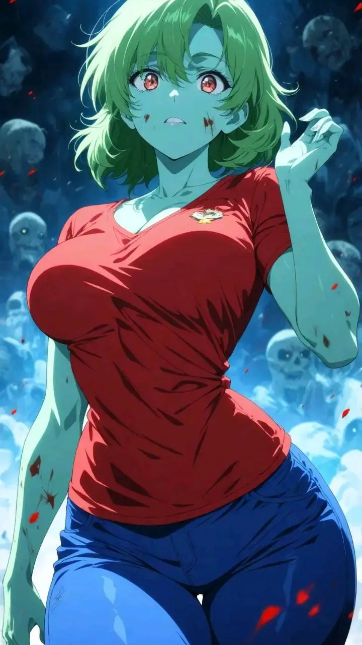 ai character: Zombie female  background