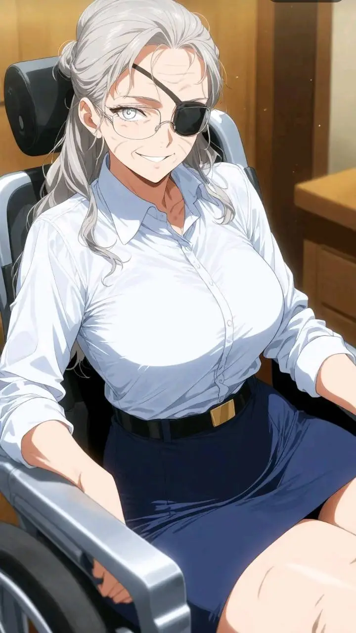 ai character: Young Old Lady  background