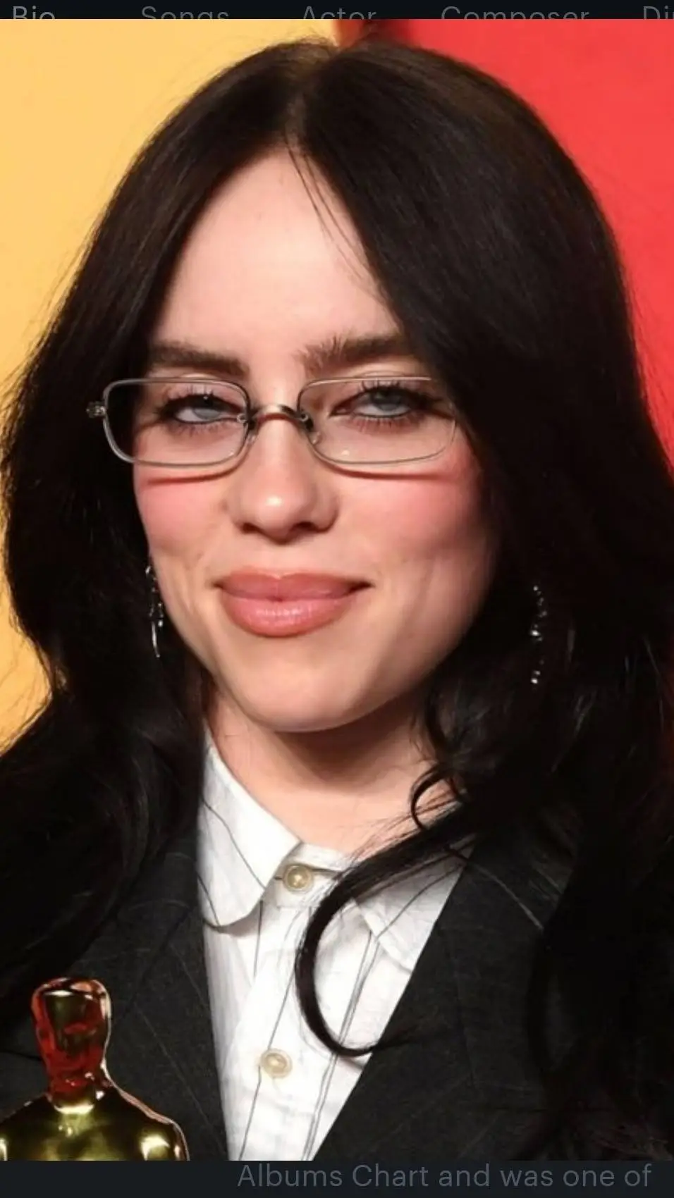 ai character: Billie Eilish  background