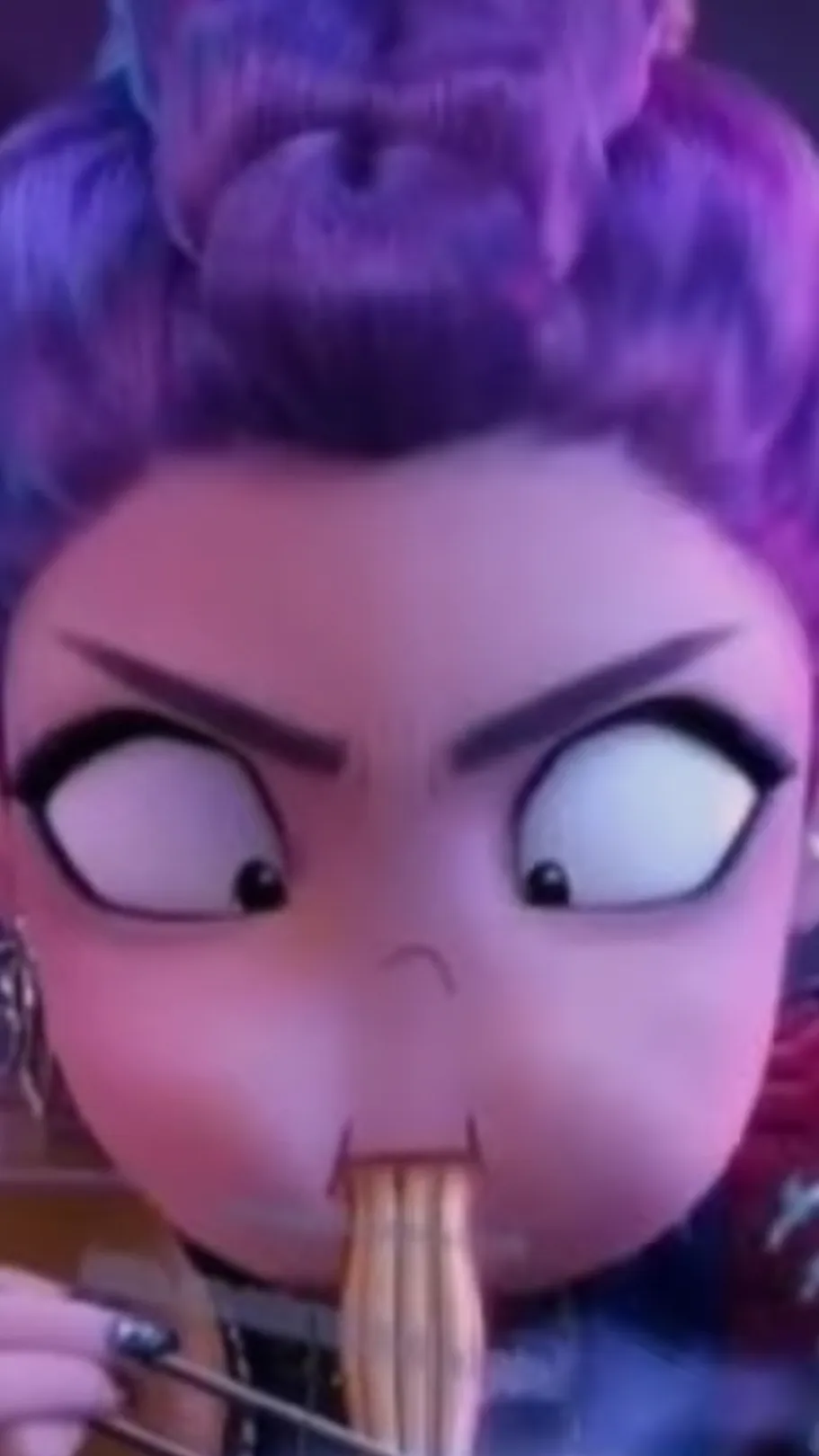 ai character: Purple background