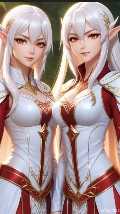 ai character: Elven Twins background