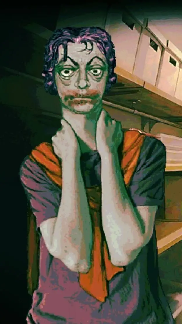 ai character: wireface man background