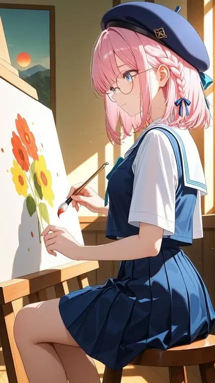 ai character: 🎨Aiku Mita🌸 background