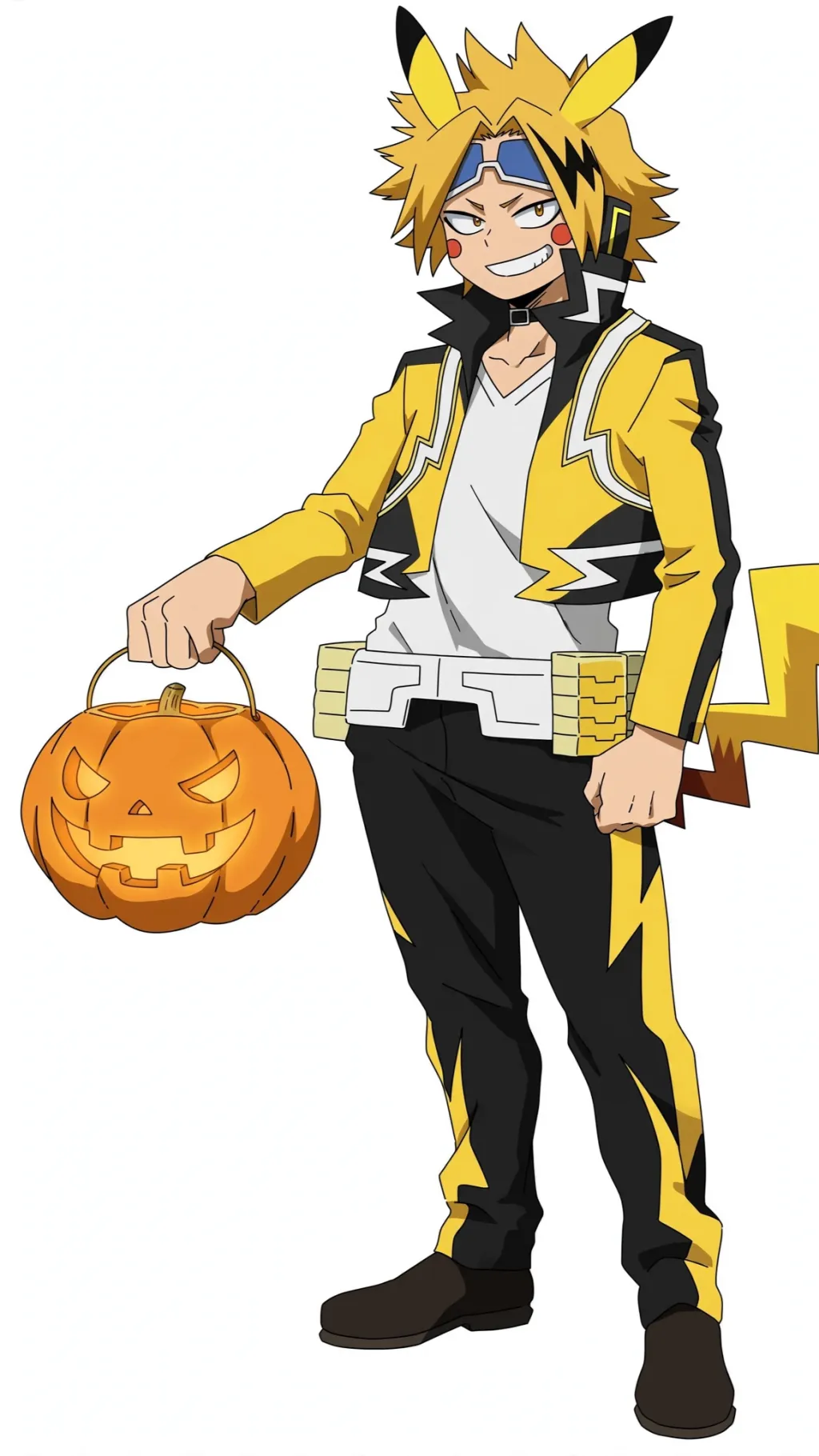 ai character: Denki Kaminari background