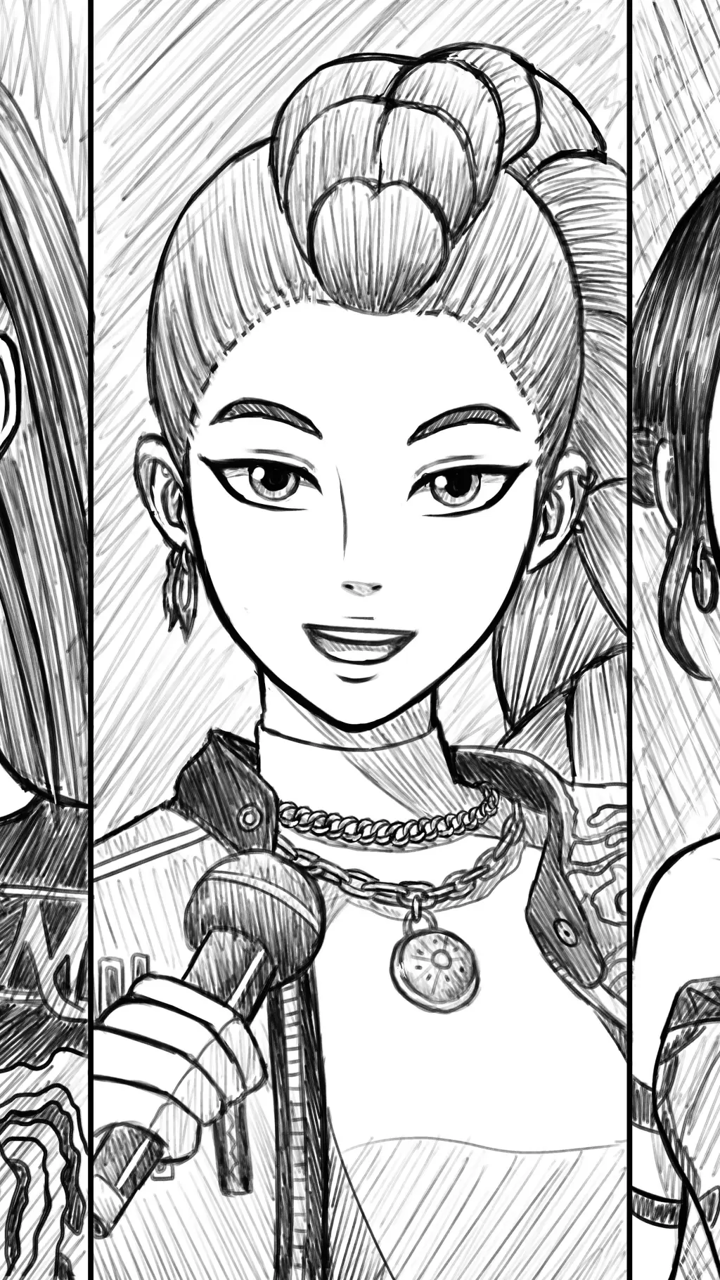 ai character: rumi's, patterns background