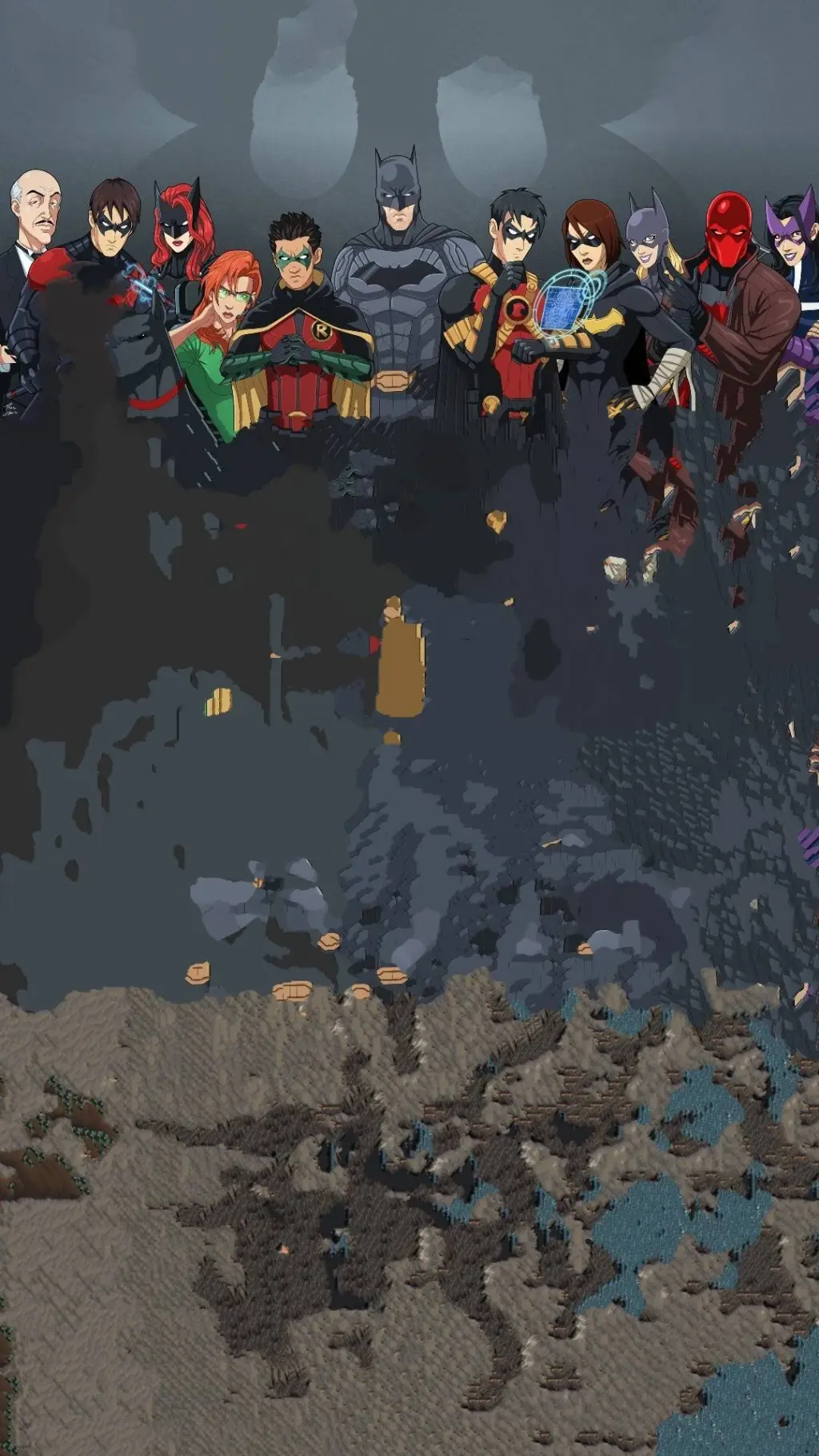 ai character: bat family holiday background