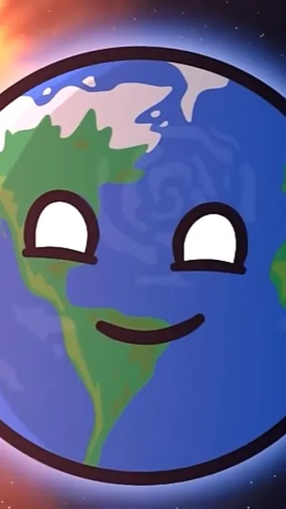 ai character: Earth)Solarballs background