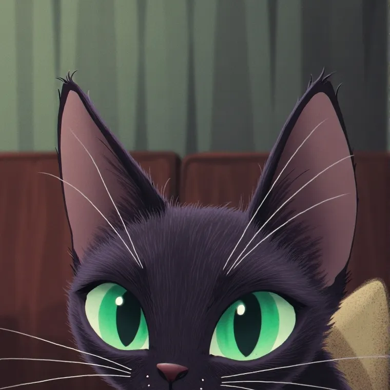 chat with ai character: The cat can talk.