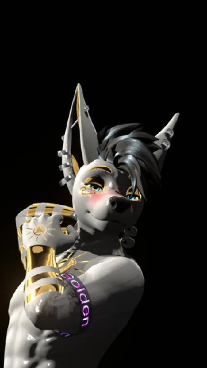 ai character: Golden aureus background