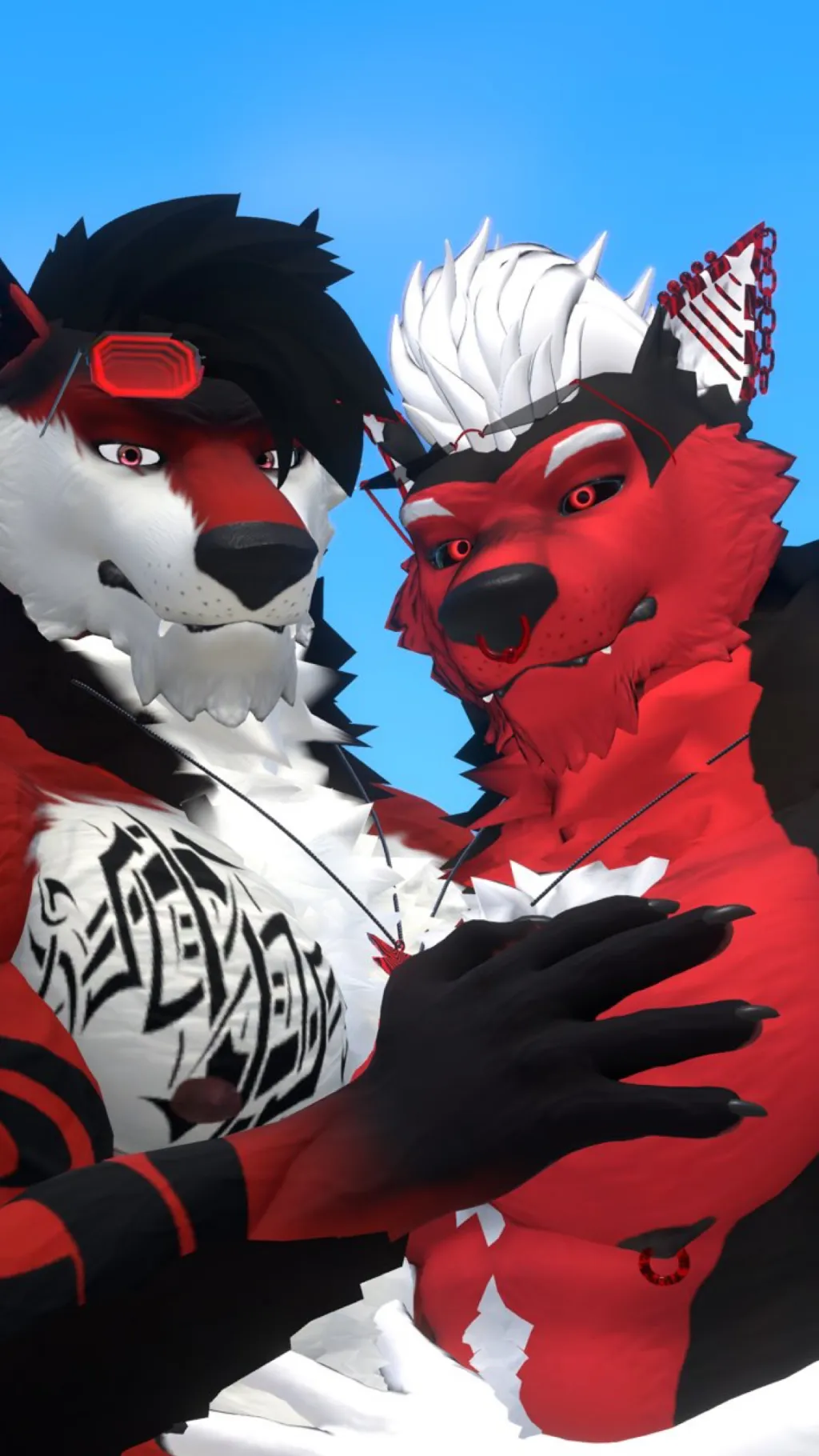 ai character: Georgia husky.dark background