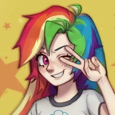 chat with ai character: rainbow dash scene