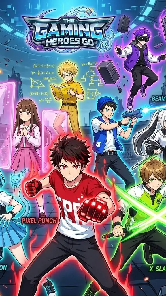 ai character: Gaming heroes go background