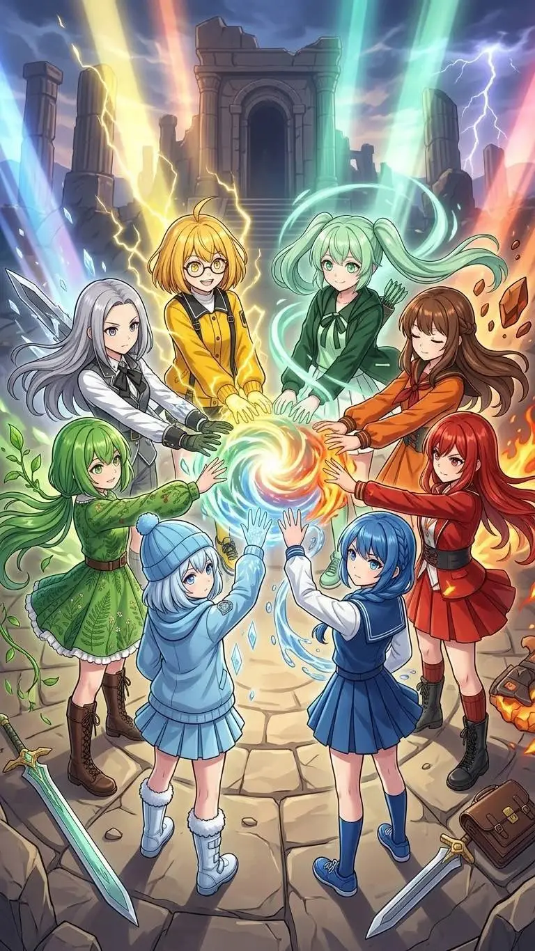 ai character: Elements Legends background