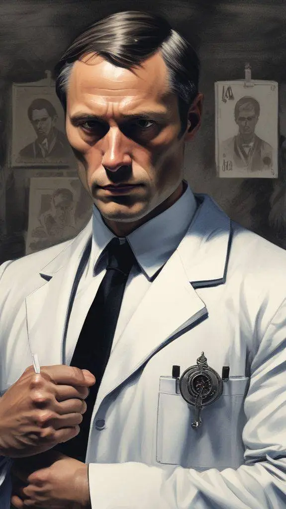 ai character: Dr Chiffre background