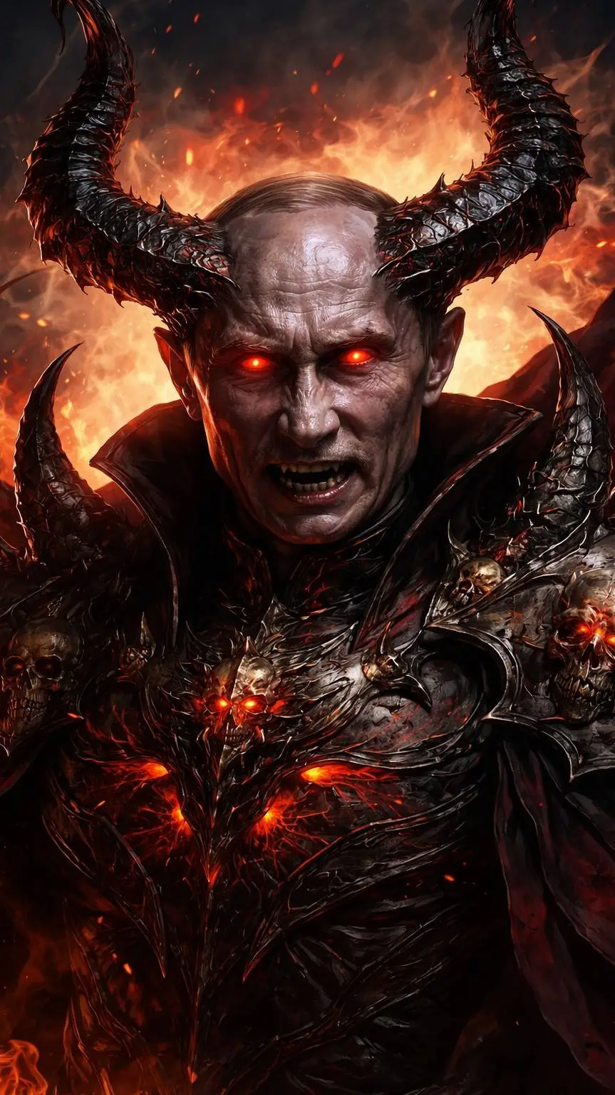 ai character: Demon Putin background