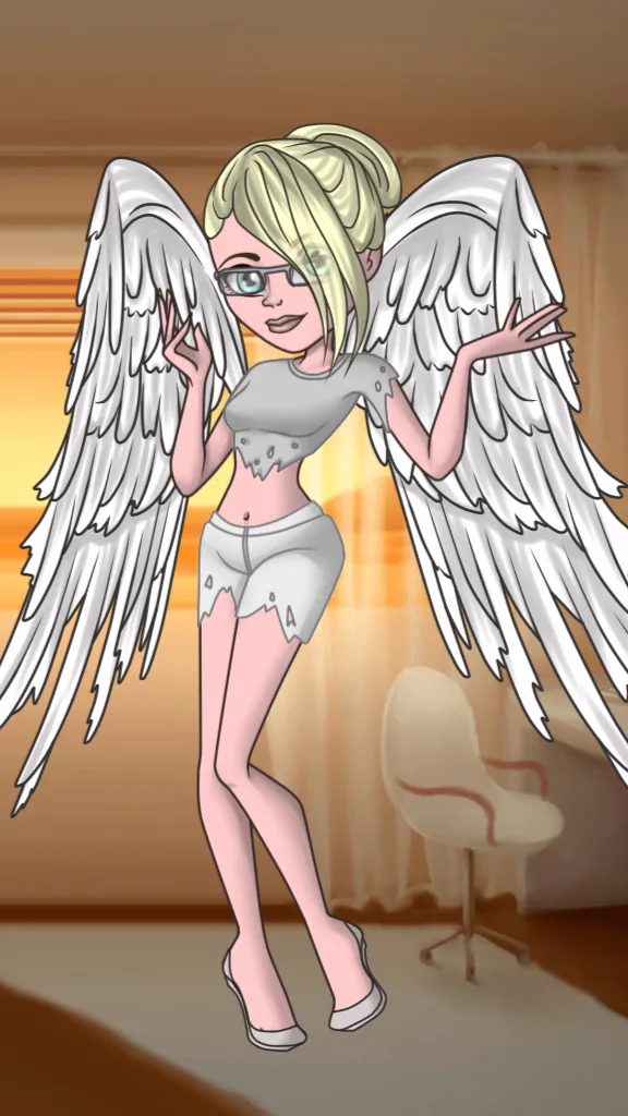 ai character: Angel  background