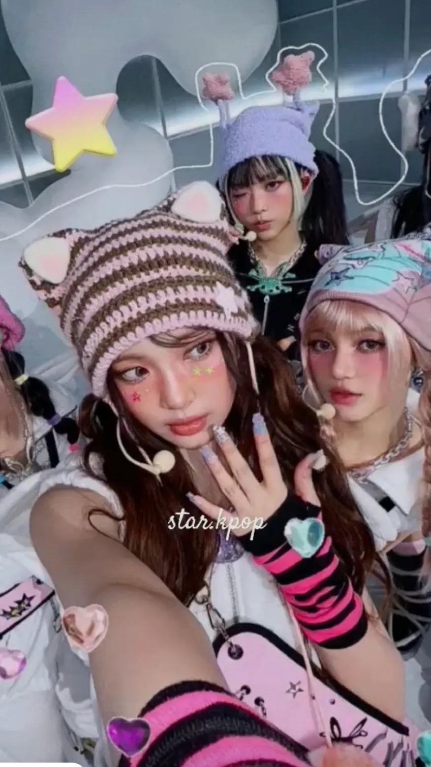 ai character: Kpop group asteria background