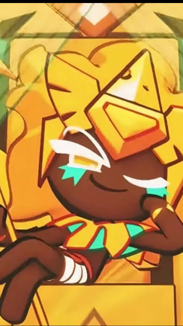 ai character: GoldenCheeseCookie background