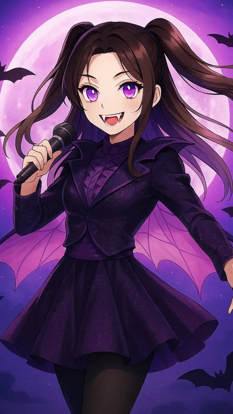 ai character: Vee Hauntley  background