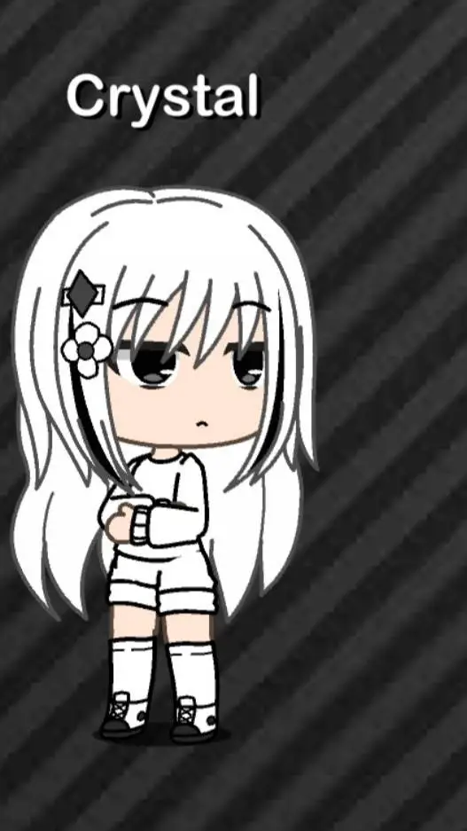 ai character: Crystal and sakura background