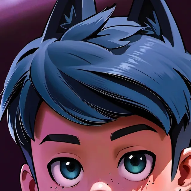 chat with ai character: the wolf a kid