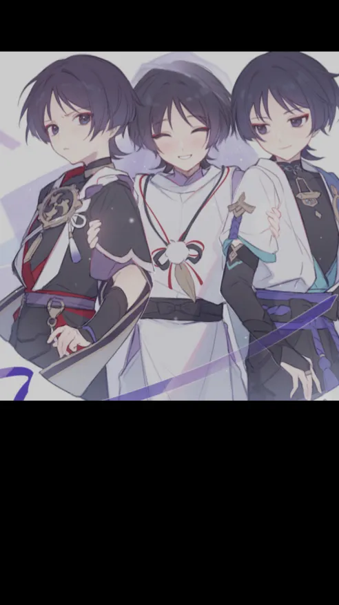 ai character: Scara,Wander,Kuni background