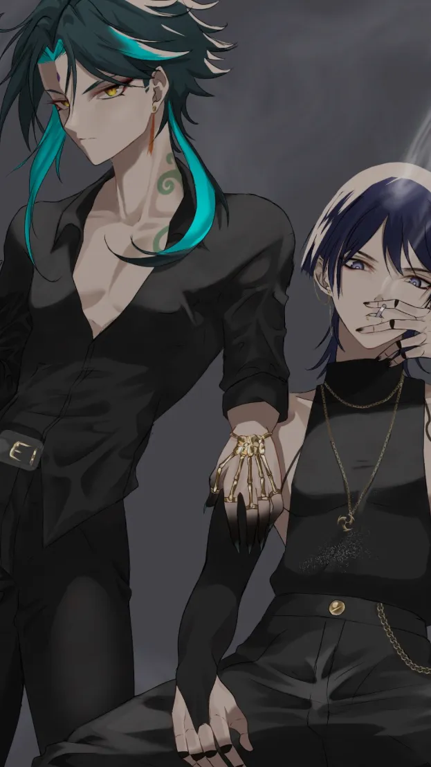 ai character: Xiao and Scara background