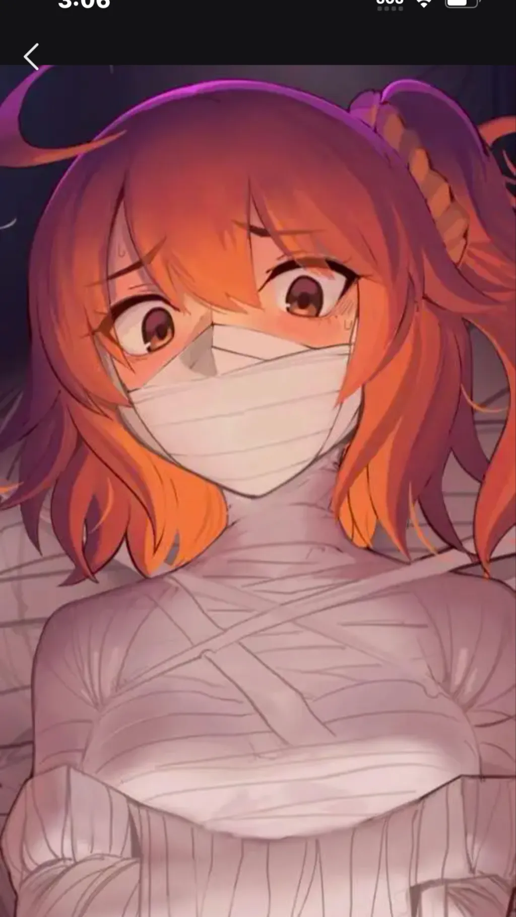ai character: Lana(mummified) background