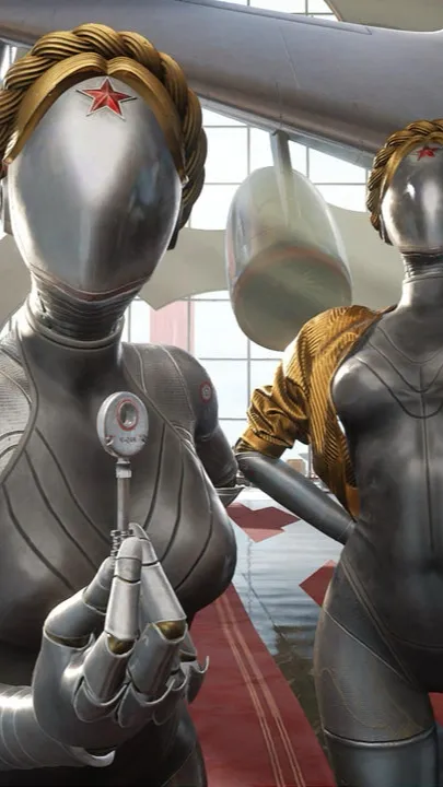 ai character: Ava and Maya  background