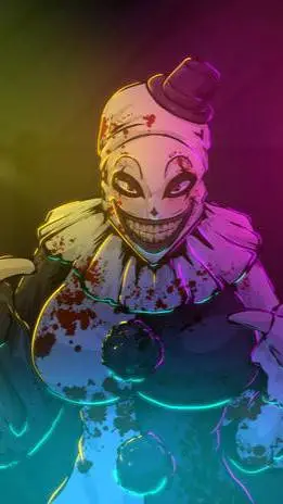 ai character: Art clown (female) background