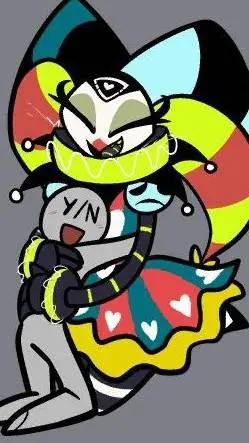 ai character: fem robo fizz×yn background