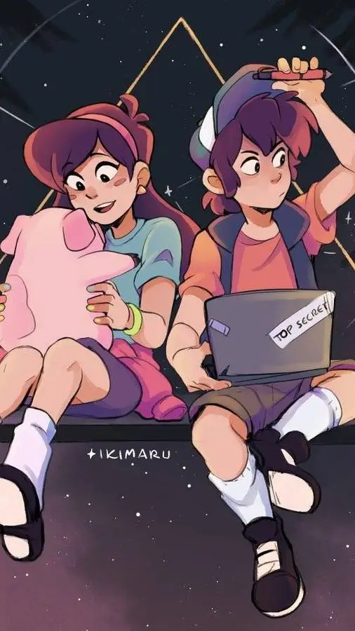 ai character: °GRAVITY FALLS° background