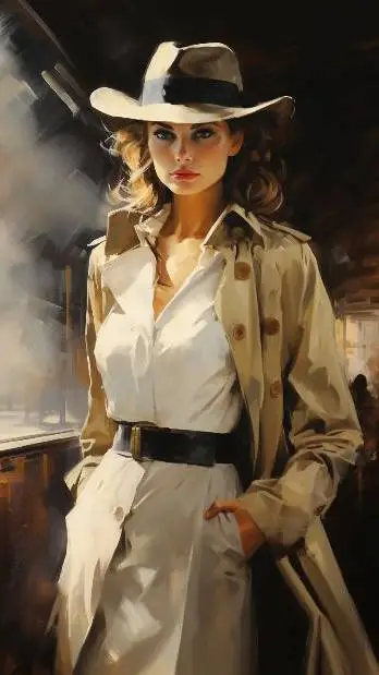 ai character: Sandra Barrett  background