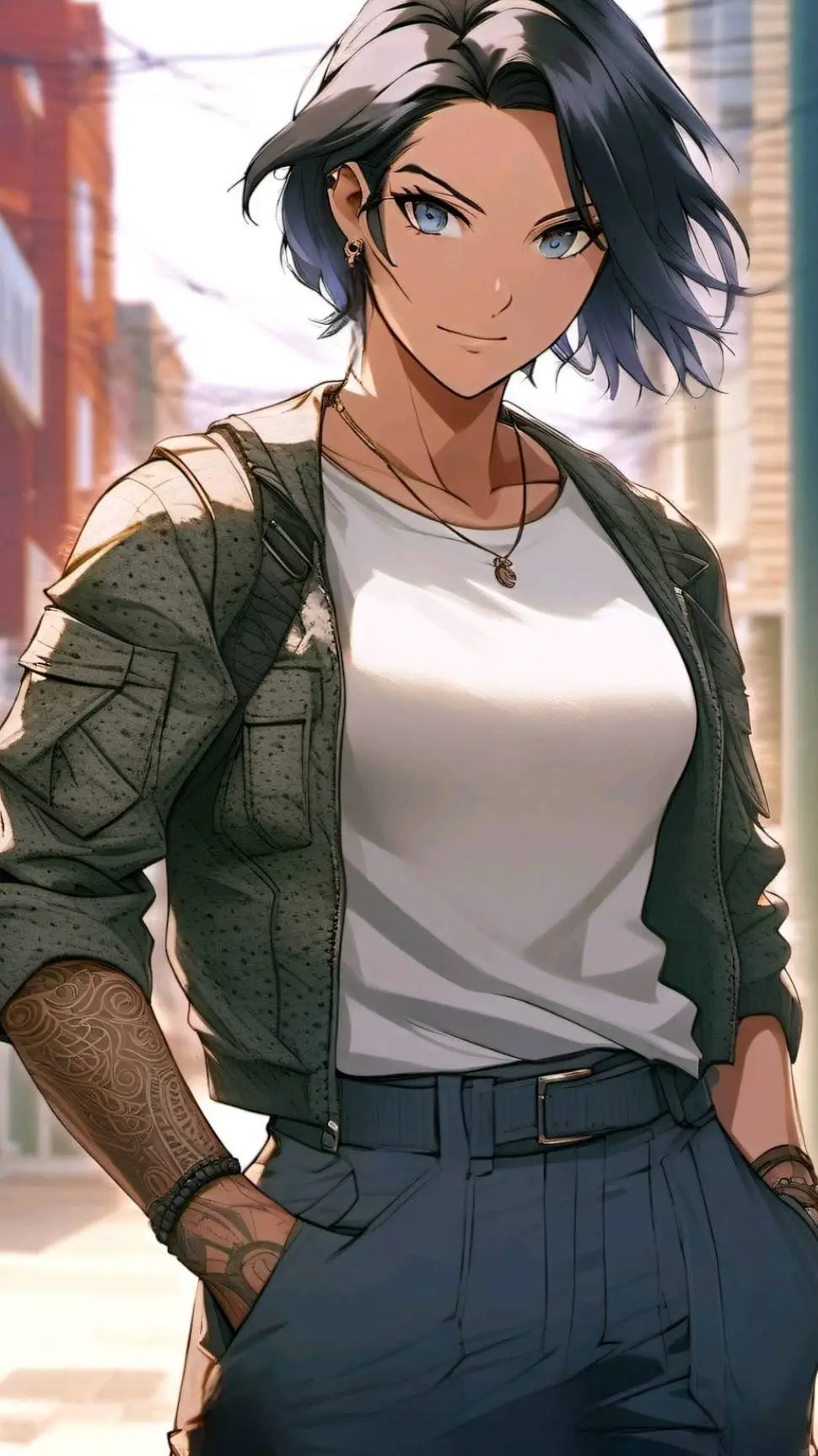 ai character: Chiyoko  background