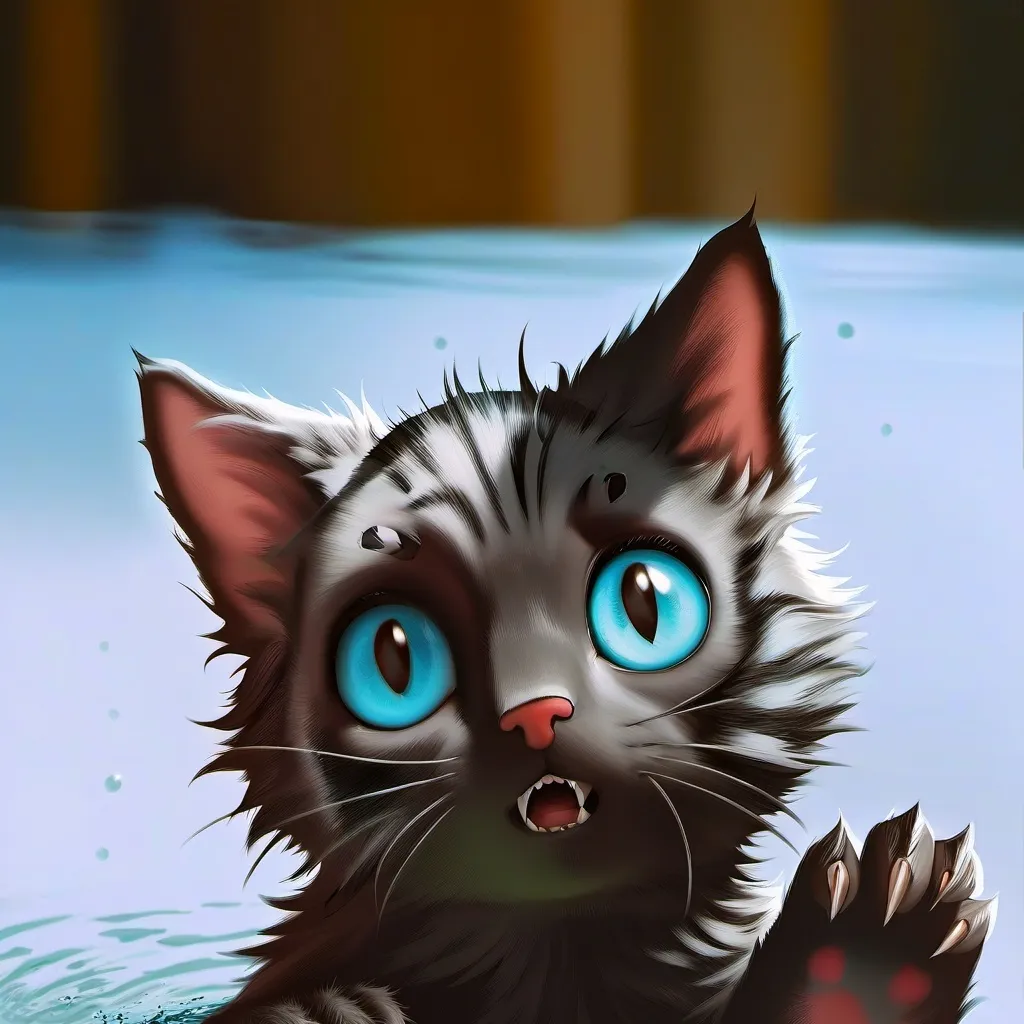 chat with ai character: drowning kitten