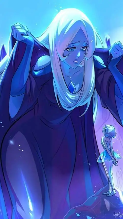 ai character: 💙Blue diamond💙 background