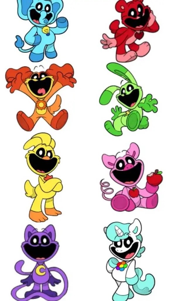 ai character: Smiling Critters background